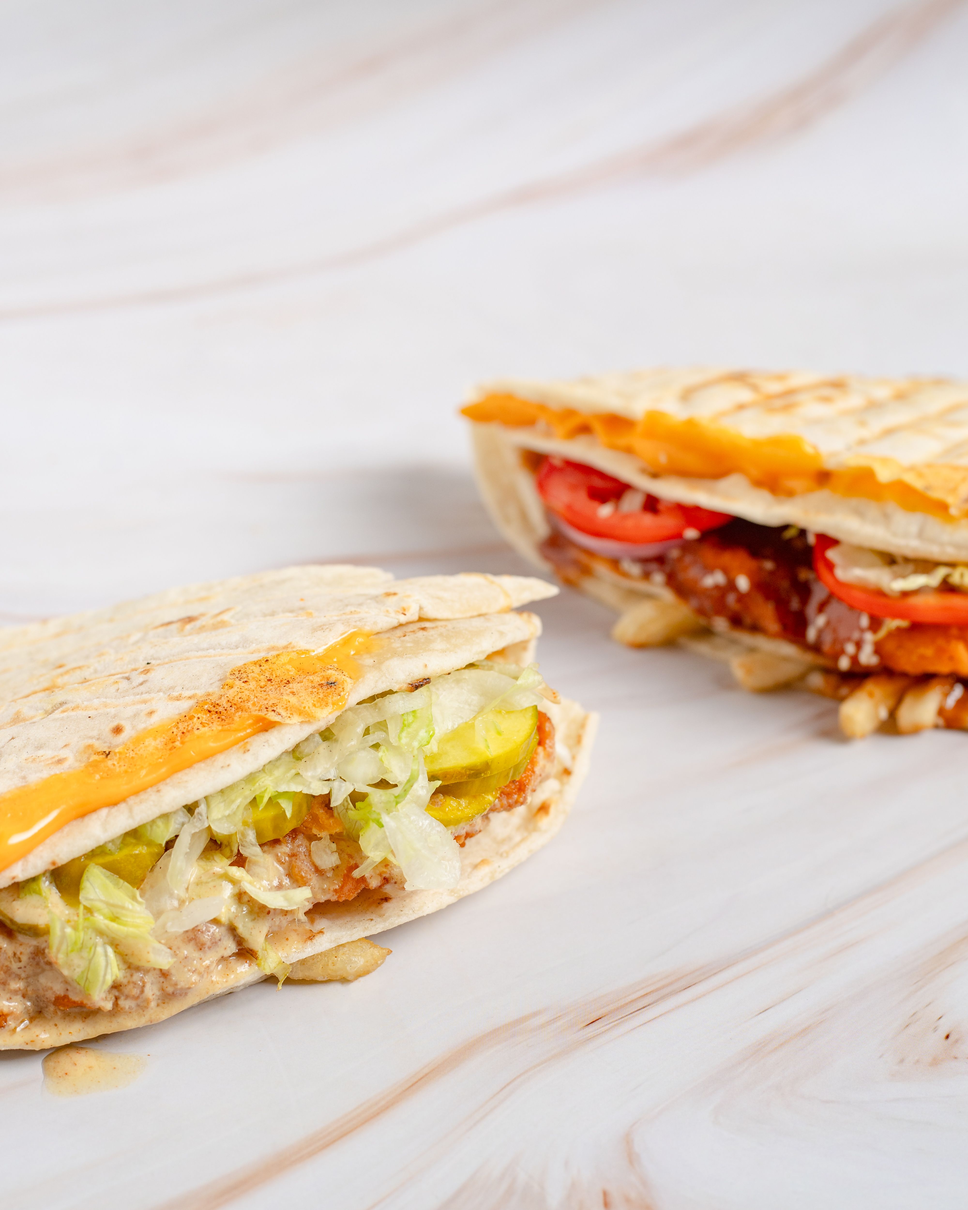 Spicy chicken wrap closeup Islamabad